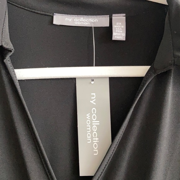 NWT: NY collection 2X black dress- made in USA - Picture 4 of 8